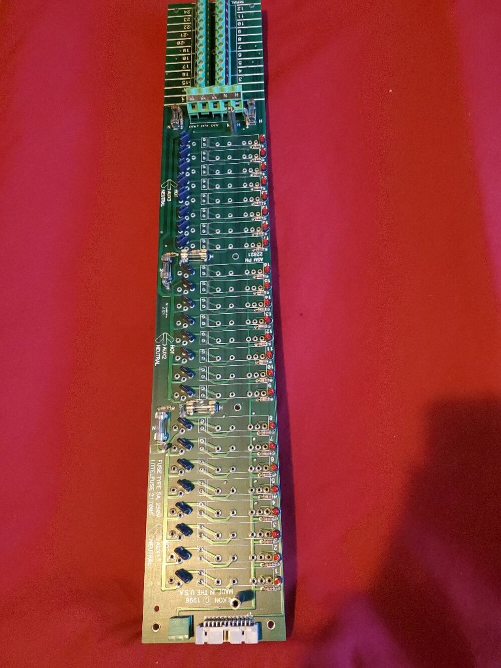 ALKON 22821 RELAY BOARD 1996 ASSEMBLY